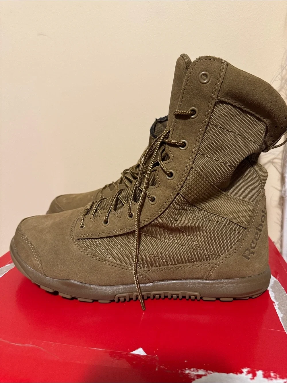 Reebok Men's Nano Tactical Combat Boot in Olive Size 8W